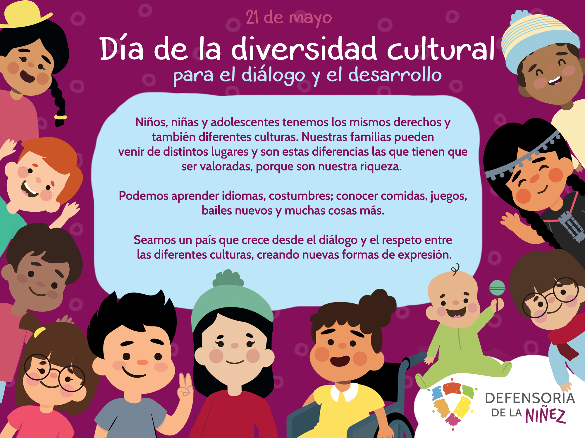 Día De La Diversidad Cultural Defensoría De La Niñez